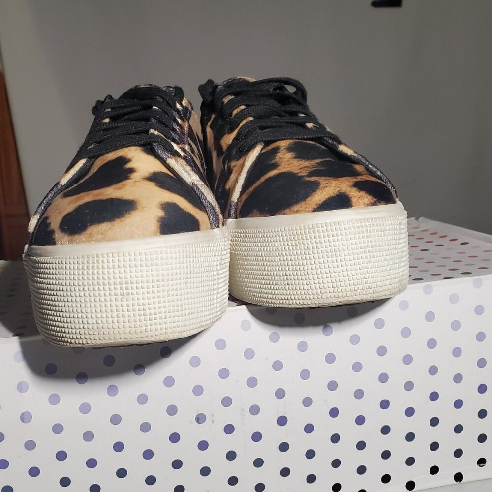 Superga Velvet Leopard Platform Sneakers Size US 8.5 womens -shipping incl - Picture 4 of 16
